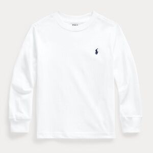 Polo by Ralph Lauren Kids White Cotton Jersey Long-Sleeve Tee